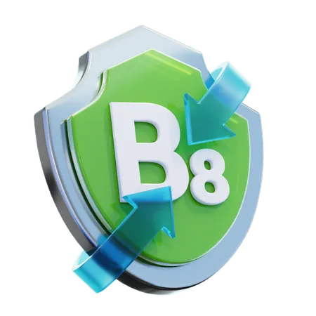 ビタミンB8  3D Icon