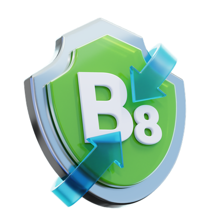 Vitamin B 8  3D Icon