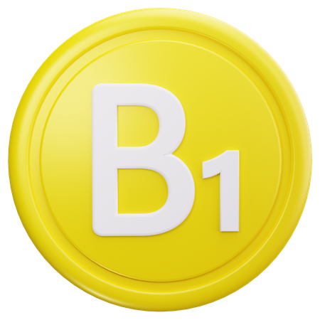 Vitamin B1  3D Icon