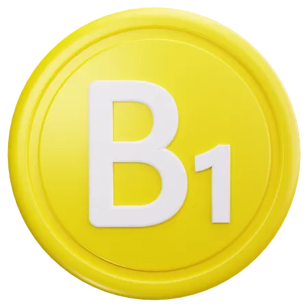 Vitamin B1  3D Icon