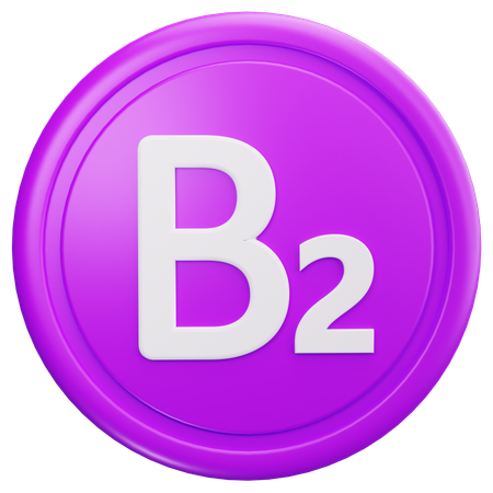 Vitamin B2  3D Icon