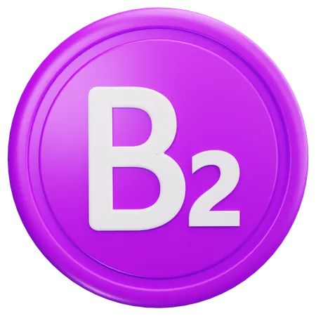 Vitamin B2  3D Icon