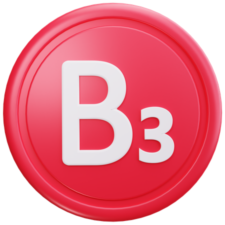 Vitamin B3  3D Icon