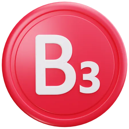 Vitamin B3  3D Icon