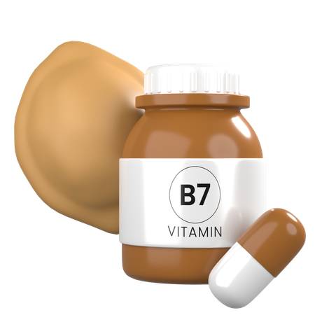 Vitamin B7  3D Icon