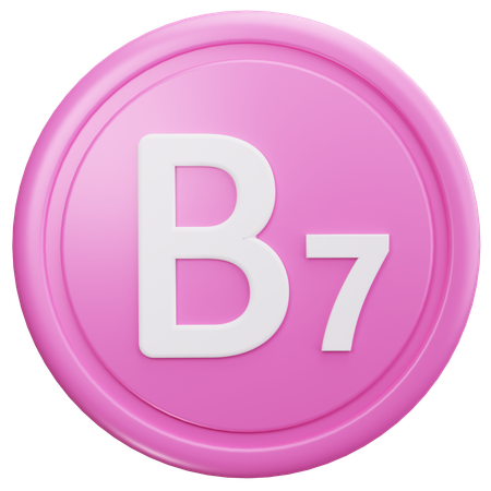 Vitamin B7  3D Icon