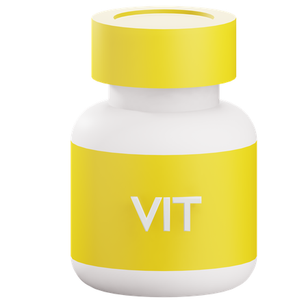 Vitamin Bottle  3D Icon