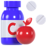 vitamin c capsule 3d logos