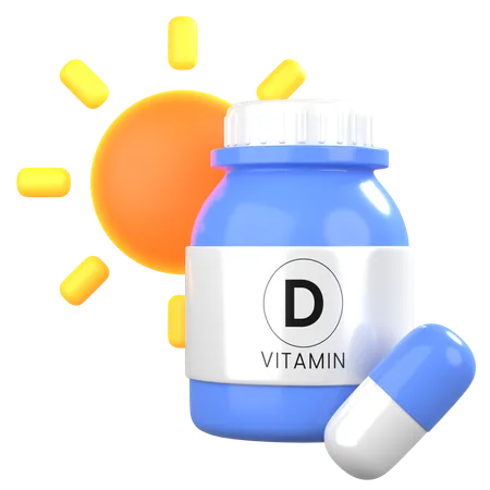 Vitamin D  3D Icon