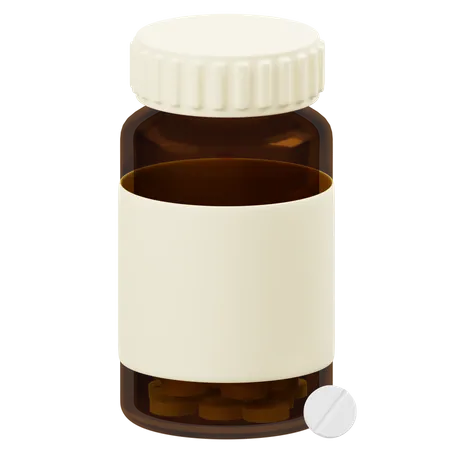 Vitamin Jar  3D Icon