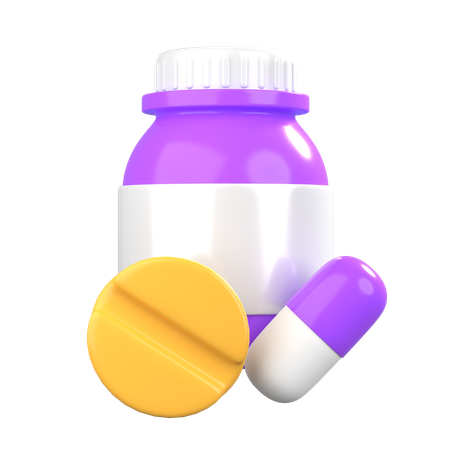 Vitamin Tablet  3D Icon