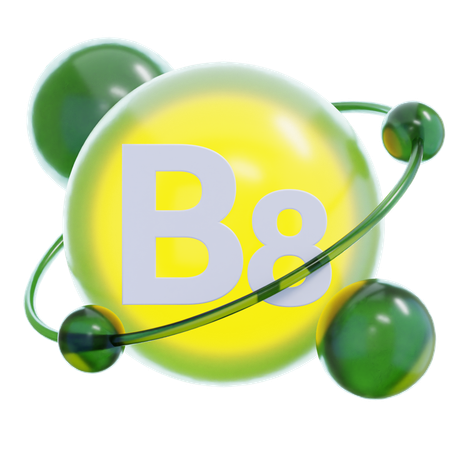 Vitamina B8  3D Icon