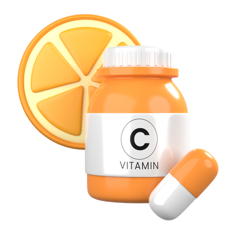 Vitamina C  3D Icon