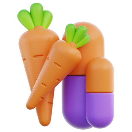 Vitamine A  3D Icon