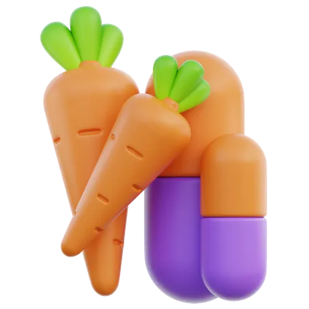 Vitamine A  3D Icon