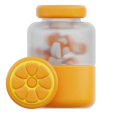 Vitamine C  3D Icon