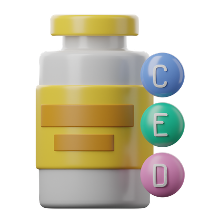 Vitamine Pille  3D Icon