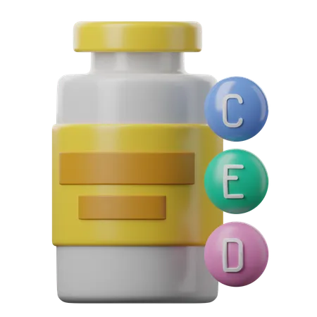 Vitamine Pille  3D Icon