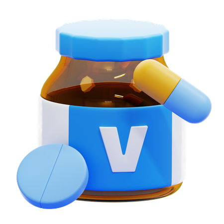 Vitamins  3D Icon