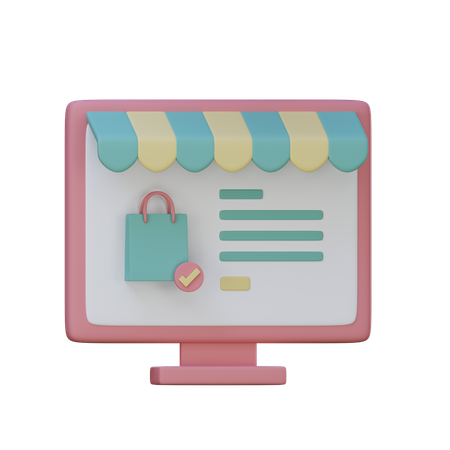 Vitrine en ligne  3D Icon
