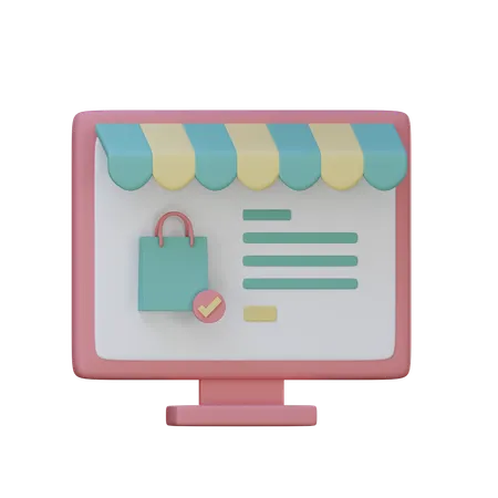 Vitrine en ligne  3D Icon