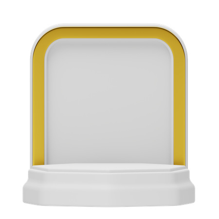 Vitrine Podium Blanc  3D Icon