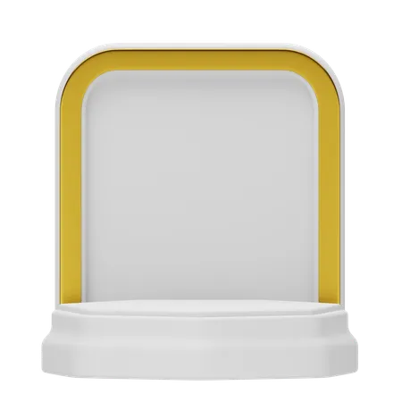 Vitrine Podium Blanc  3D Icon