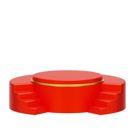 Vitrine du podium rouge  3D Icon