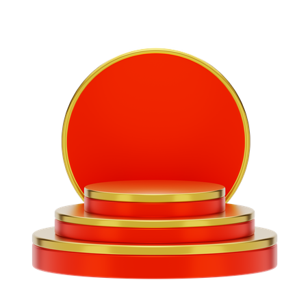 Vitrine du podium rouge  3D Icon