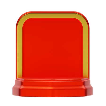 Vitrine du podium rouge  3D Icon