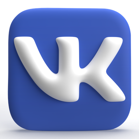 VK Logo  3D Icon