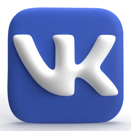 VK Logo  3D Icon
