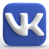 vk logo 3d logo