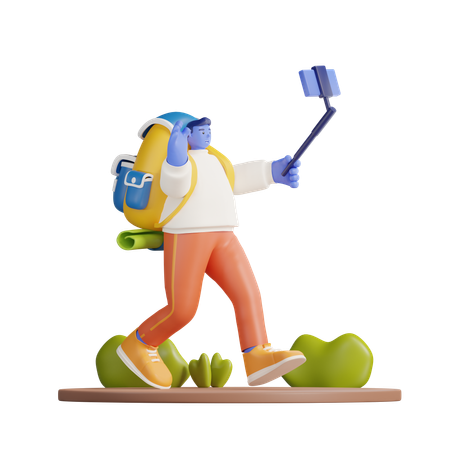 Vlogger de viagens  3D Icon
