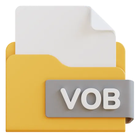 3 D Vob File Extension Folder 3D Icon