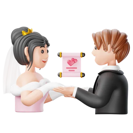 Voeux matrimoniaux  3D Icon