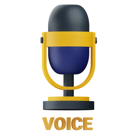 3 D Voice Icon With Alpha Background 3D Icon