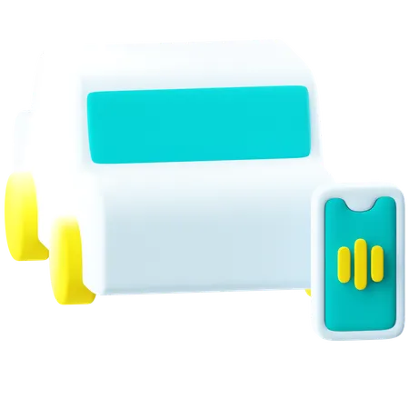 Voice Assistant Car  3D Icon