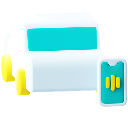 Voice Assistant Car  3D Icon