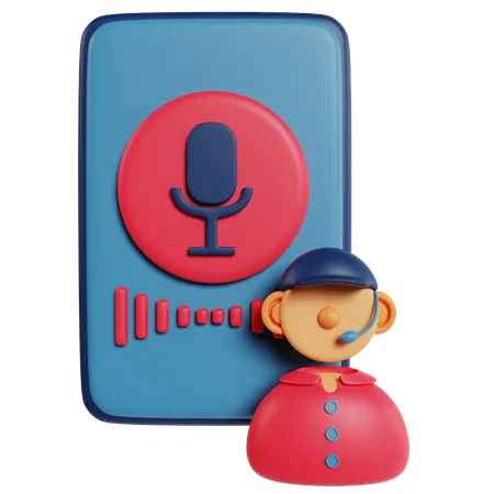 Voice Assistant Smart Technology  3D Icon