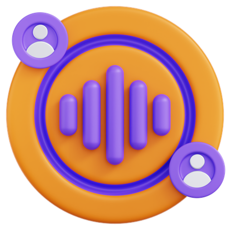 音声認証  3D Icon