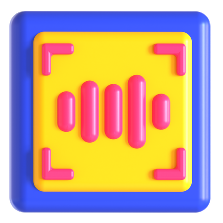 Voice Authentication  3D Icon