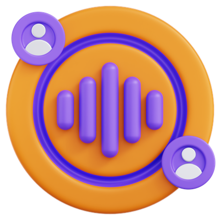 Voice Authentication  3D Icon