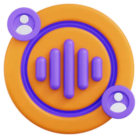 Voice Authentication  3D Icon