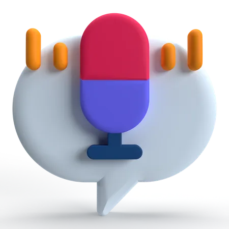 Voice Chat  3D Icon
