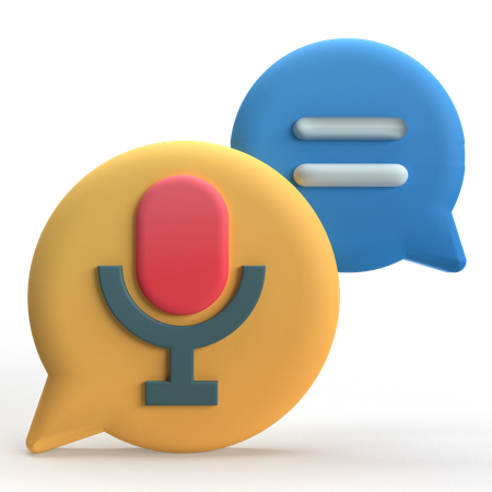 ボイスチャット  3D Icon