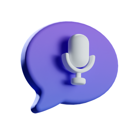 Voice Chat  3D Icon