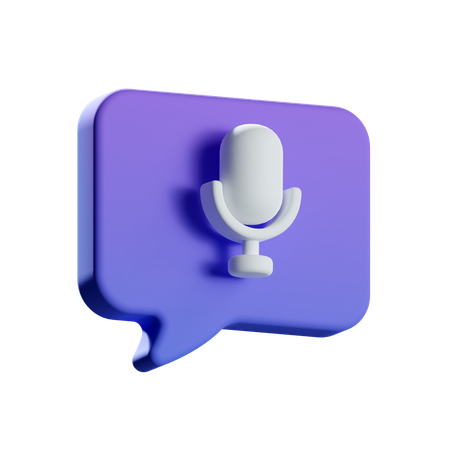 Voice Chat  3D Icon