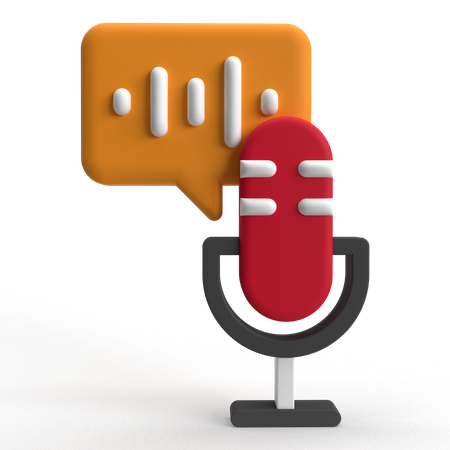 Voice Chat  3D Icon