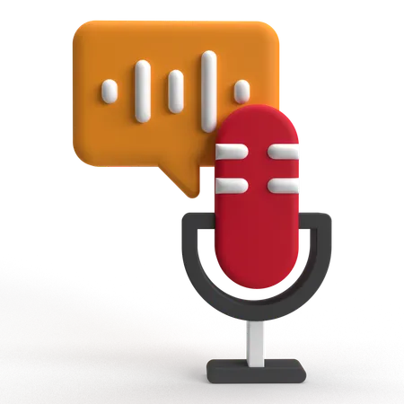 Voice Chat  3D Icon